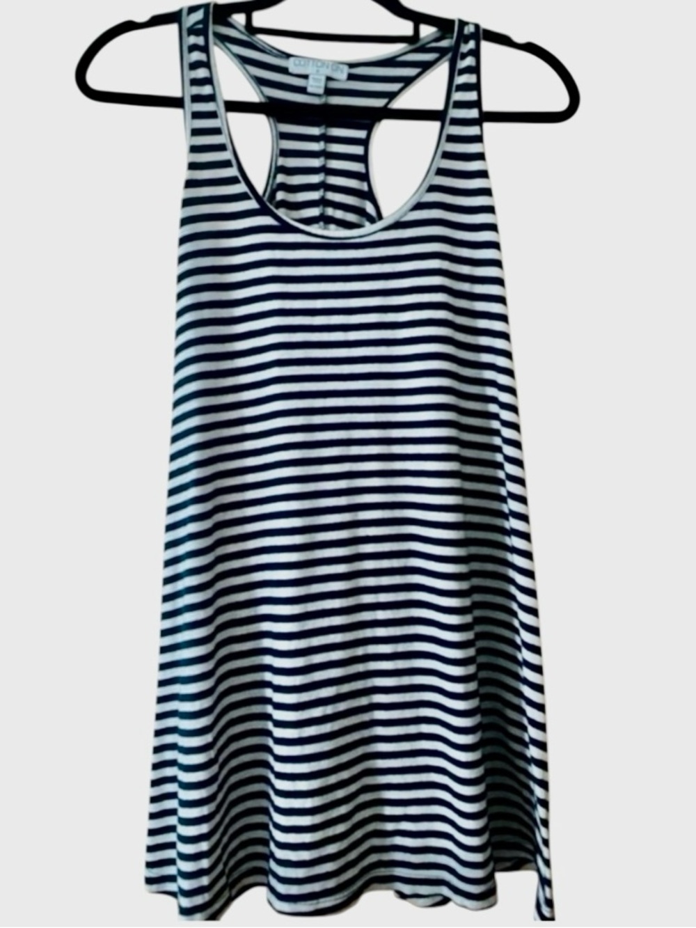 Cotton On Striped Racerback Swing Mini Dress Small Black White